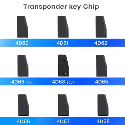 KEYYOU приемопередающий чип ключа автомобиля 4D60 4D61 4D62 4D63 40Bit 4D63 80Bit 4D65 4D66 4D67 4D68 чистый чип высокого качества профессиональный ► Фото 1/6