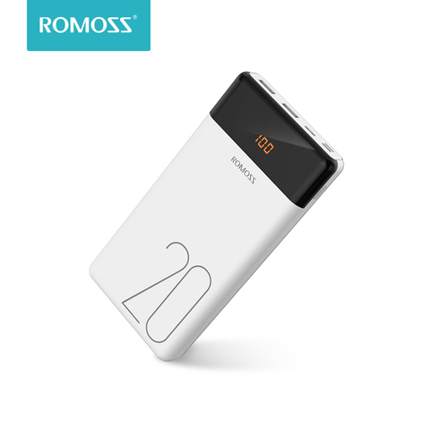 20000 мАч ROMOSS LT20 внешний аккумулятор Dual USB Внешний аккумулятор со светодиодным дисплеем быстрое портативное зарядное устройство для Xiaomi для ... ► Фото 1/6