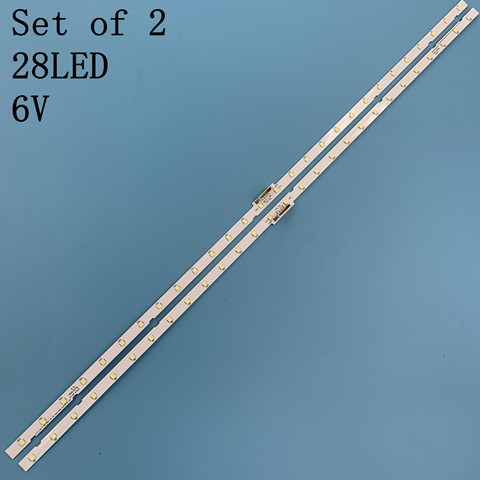 Новинка, 2 шт., Светодиодная лента с 28LED подсветкой для Samsung UE43NU7100U AOT_43_NU7100F UE43NU7120U UE43NU7170U BN96-45954A UE43NU7100 ► Фото 1/5