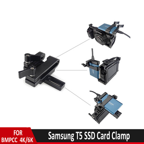 Крепление MAGICRIG для Samsung T5 SSD карта зажим с USB-C зажим для кабеля совместим с MAGICRIG клетка для камеры BMPCC 4K/6K камера ► Фото 1/5