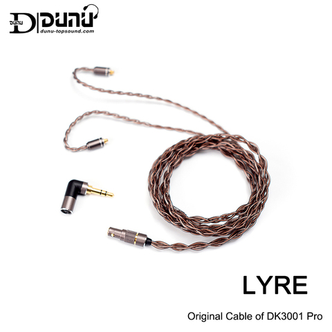 Медный обновленный кабель DUNU LYRE высокой чистоты OCC, оригинальный кабель DK3001 Pro, с соединителем MMCX, 2,5/3,5/4,4 мм ► Фото 1/5