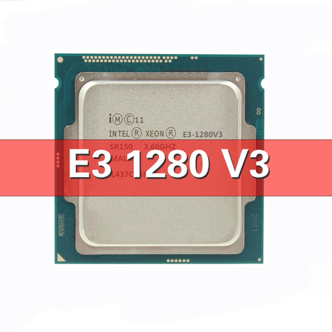 Процессор Intel Xeon E3 1280v3, E3 1280 V3, 3,6 ГГц, четырехъядерный ЦПУ L2 = 1 Мб, L3 = 8 Мб, 82 Вт, LGA 1150 ► Фото 1/1