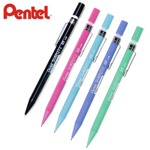 1 шт. Pentel Sharplet-2 A125-P механический карандаш menurut юбки карандаш движущихся 0,5 мм Япония, черный/синий/зеленый/светильник синий/розовый цвет ► Фото 1/6