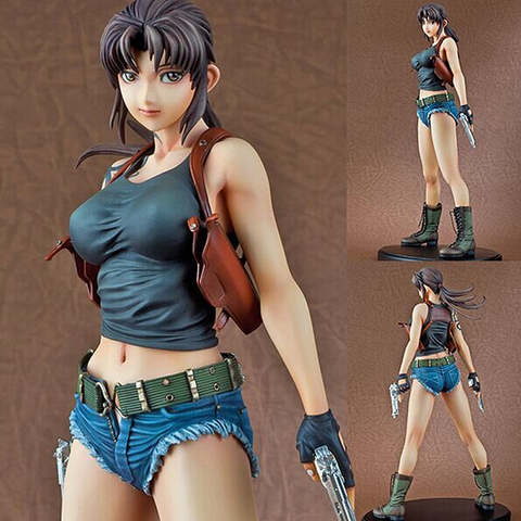 1/6 черный лагунный Revy двойной пистолет ver. Привлекательная Девушка, Неокрашенная фигурка GK, несобранная Смола ручной работы, белая модель игрушки ► Фото 1/6