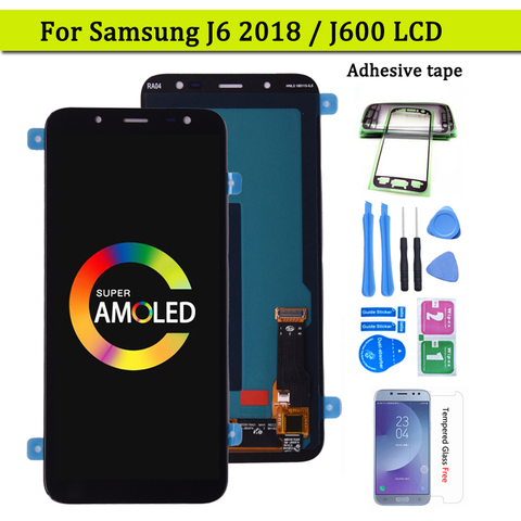 Super AMOLED для Samsung Galaxy J6 2022 J600 J600F J600Y, ЖК-экран и сенсорная стеклянная панель в сборе ► Фото 1/6