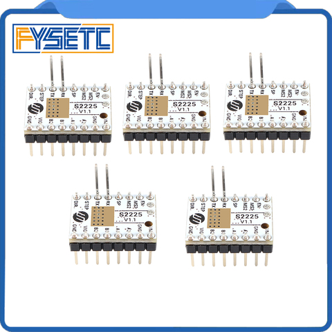 Сменный шаговый двигатель TMC S2225 V1.1 TMC2208 TMC2209, 5 шт., TMC2225, UART, бесшумный драйвер, 256 микрошагов, ток 2A, пик ► Фото 1/6