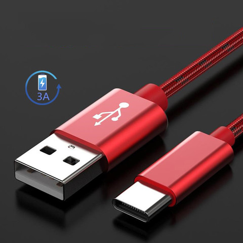 USB-кабель Type-C, зарядный провод C, кабель быстрой зарядки QC 3,0, зарядный кабель для Samsung S10 + Huawei Honor Xiaomi LG ► Фото 1/6