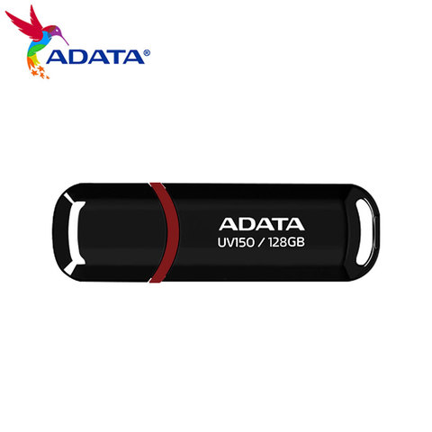 ADATA USB 3,2 Gen 1 ЧЕРНЫЙ Флеш-накопитель 16 Гб оперативной памяти, 32 Гб встроенной памяти, 64 ГБ 128 высокое Скорость портативный накопитель UV150 хранения диска для компьютера ► Фото 1/6
