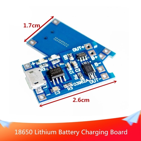 Официальная зарядная плата DOIT 5 в Micro USB 1A 18650 для литиевых батарей, размер 2,6 см * 1,7 см, с модулем зарядного устройства для защиты ► Фото 1/3