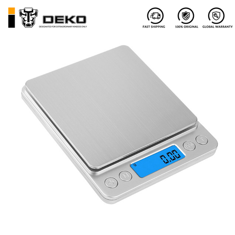 Цифровые весовые весы DEKO WS093 500 г x 0,01 г портативные мини электронные точные весы карманные кухонные весы с 2 лотками ► Фото 1/4