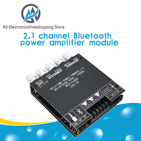 ZK-TB21 TPA3116D2 Bluetooth 5,0 панель усилителя сабвуфера 50 Вт x2 + 100 Вт 2,1 каналов мощность аудио стерео усилитель панель бас усилитель ► Фото 1/6