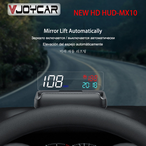 2022 Новое зеркало HUD Дисплей вверх OBD2 лобовое стекло скорость зеркало проектора Лифт Автоматические RPM часы потребление масла хладагент MX10 ► Фото 1/6