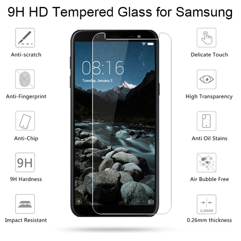 Закаленное стекло для Samsung Galaxy J6 + 2022 SM-J610FN J610G J610G J6 Plus, 2 шт., Защитная пленка для экрана 9H ► Фото 1/6