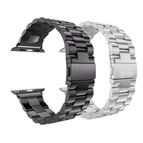Ремешок из нержавеющей стали для Apple watch band 44 мм 40 мм, браслет для iWatch band 42 мм 38 мм, Apple watch series 5 4 3 2 1, 2 шт. ► Фото 1/3