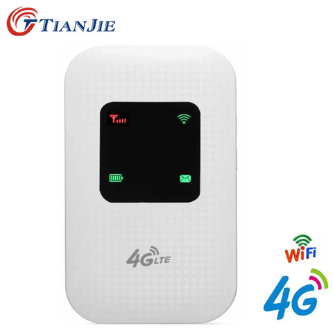 Wi-Fi роутер TianJie 4G Lte, широкополосный мобильный роутер, модем 150 Мбит/с, беспроводной маршрутизатор, светодиодный дисплей для путешествий ► Фото 1/6