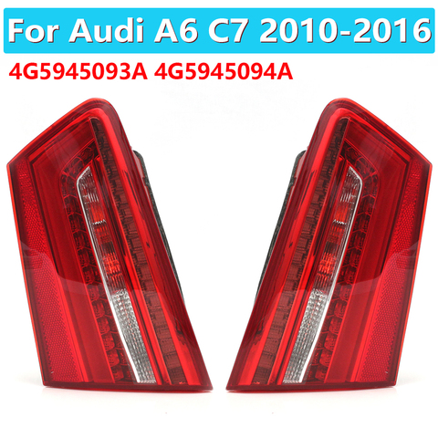 4G5945093 4G5945094 для Audi A6 C7 2010 2011 2012-2016 Автомобильный светодиодный задний фонарь, стоп-сигнал с лампочкой, жгут проводов ► Фото 1/6