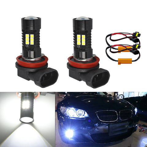 Светодиодный противотуманный светильник DRL 2x H11 3030SMD, лампа без ошибок для BMW E63 E64 E90 E91 E92 E93 328i 328xi X5 E53 E70 E46 325i 330i X3 E83 ► Фото 1/6