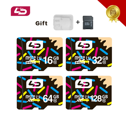 LD Micro SD карта 32Гб класс 10 16Гб/64Гб/128Гб класс 10 UHS-1 карта памяти 8Гб/4Гб класс 6 флеш-карта карта памятиf ► Фото 1/6