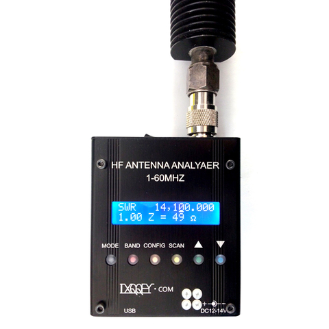 Цифровой анализатор коротковолновой антенны MR300, тестер 1-60 м для любительского радио, высокоточный измеритель, анализатор антенны, тестер ► Фото 1/5
