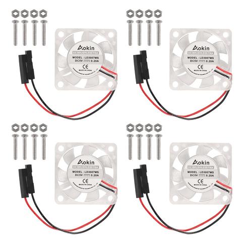 3D принтер 5V бесщеточный 3007 Tranparent Вентилятор охлаждения 5V/12V/24V 4010 вентилятор 12V/24V 5015 Вентилятор охлаждения ► Фото 1/6