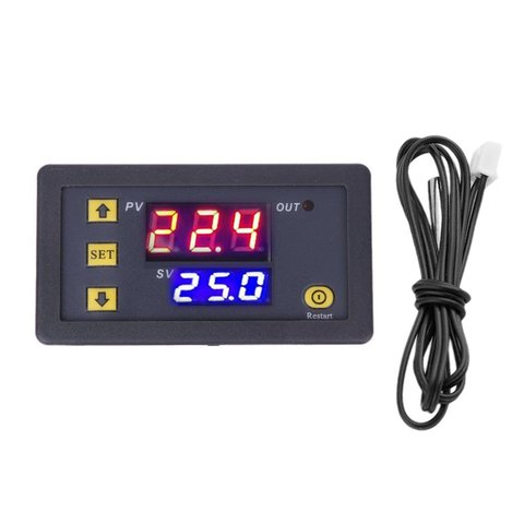 Цифровой регулятор температуры W3230, термостат с двойным светодиодным индикатором ► Фото 1/6