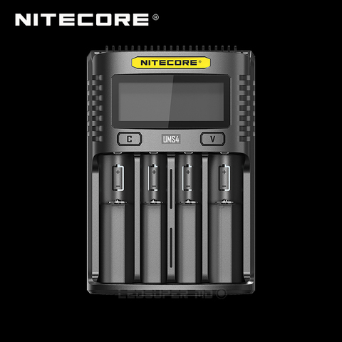 ЖК-дисплей NITECORE UMS4 / UMS2 интеллектуальное зарядное устройство с четырьмя слотами USB ► Фото 1/6