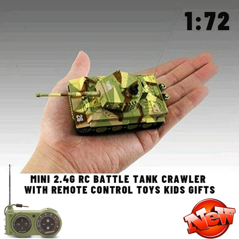 Популярный игрушечный танк 1:72 Mini 2,4G RC Battle гусеничный танк с дистанционным управлением, игрушки для детей, подарки, Новинка ► Фото 1/6