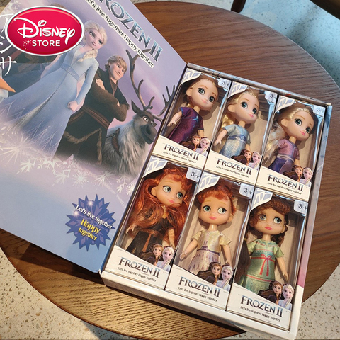 Disney Frozen 2 Принцесса Анна Эльза куклы Белоснежка Белль Рапунцель Игрушки для девочек Детская кукла игрушка детский подарок ► Фото 1/6