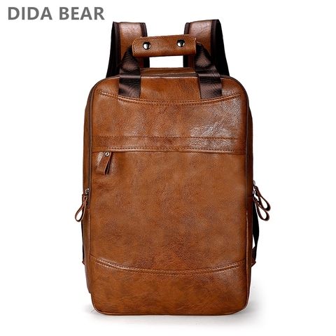 Мужской повседневный рюкзак DIDA BEAR, большой рюкзак из искусственной кожи для ноутбука, для подростков, 2022 ► Фото 1/6