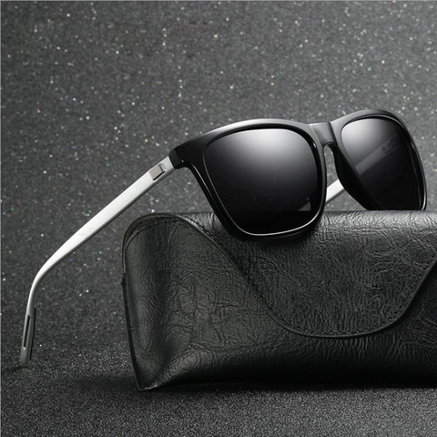 Алюминий Магний поляризационные Al Mg солнцезащитные очки для мужчин металлический драйвер классический ретро 2022 фирменный дизайн UV400 Солнцезащитные очки 0733 ► Фото 1/6