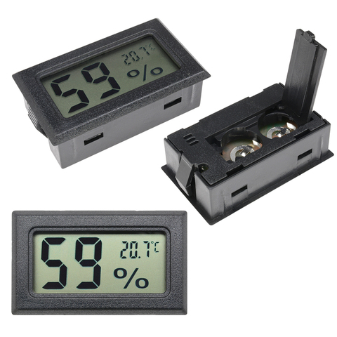 Цифровой мини-термометр с ЖК-дисплеем, гигрометр, удобный датчик температуры в помещении, измеритель влажности, измерительные приборы ► Фото 1/6