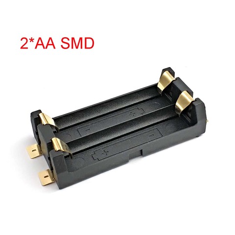 Высокое качество 2 * AA коробка для батарей SMT SMD 2 AA держатель для батарей коробка для батарей 14500 коробка для батарей ► Фото 1/5