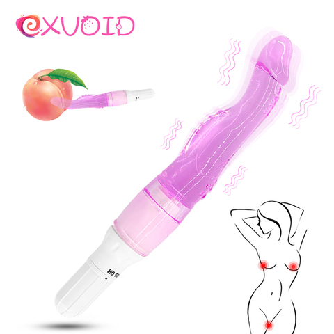 EXVOID интимные игрушки для женщин силиконовый g-точка массажный фаллоимитатор вибратор Buttplug AV Stick Анальный вибратор желе Анальная пробка ► Фото 1/6
