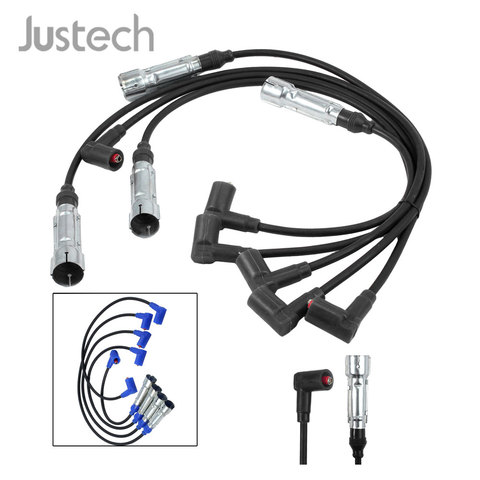 Набор кабелей зажигания jutech 032905483G 059998031 для сиденья VW GOLF 2 1,0-1,3-1,8 JETTA TRANSPORTER T3 черный/синий комплект зажигания ► Фото 1/6