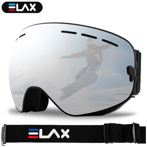 Новые двухслойные незапотевающие лыжные очки ELAX, очки для сноуборда, очки для снегохода, очки для спорта на открытом воздухе, очки для лыж ► Фото 1/6
