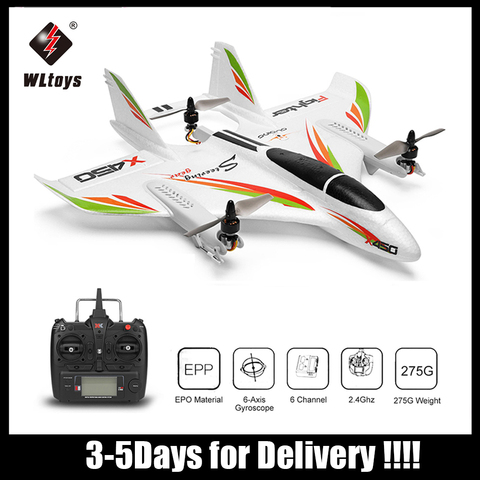 WLtoys XK X450 2,4G 6CH 3D/6G радиоуправляемый самолет бесщеточный двигатель вертикальный снимаемый светодиодный светильник RC Glider фиксированное крыло RC самолет RTF ► Фото 1/6