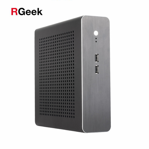 Чехол RGEEK Mini ITX шасси для HTPC USB2.0 Алюминиевый Чехол Mini-ITX чехол HTPC чехол для настольного компьютера s ► Фото 1/6