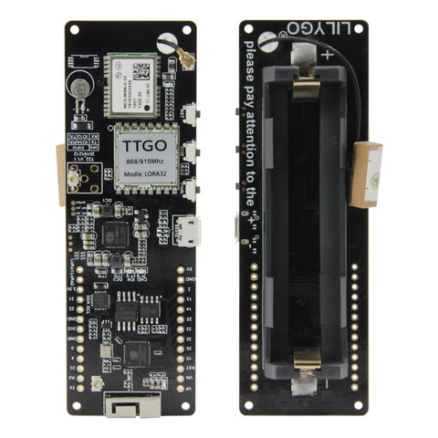 LILYGO®TTGO T-Beam V1.1 ESP32 LORA 433/868/915 МГц WiFi беспроводной Bluetooth модуль GPS Φ IPEX 923 держатель аккумулятора ► Фото 1/6