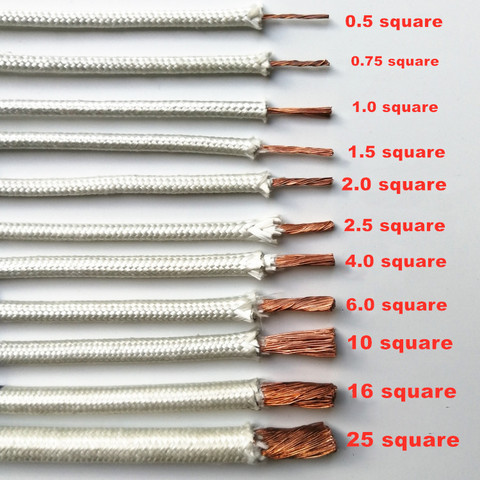 0,5-25 квадратная слюда, проволока из стекловолокна, плетеная лента слюды, силиконовая смола GN500, огнестойкая проволока 500 °C, слюда, термостойкая проволока ► Фото 1/3