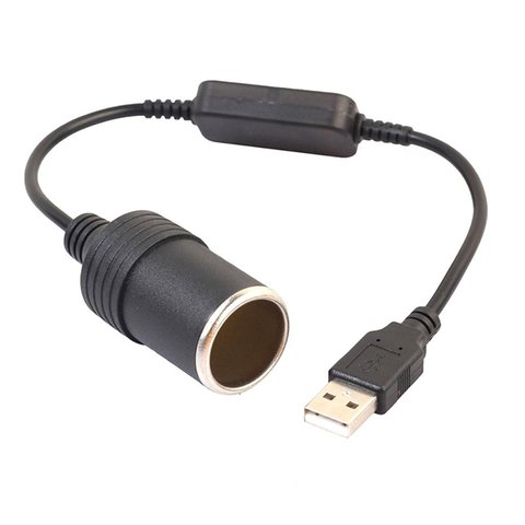 5V 2A USB мужчина к 12V розетка для автомобильного прикуривателя конвертер Кабель-адаптер для DVR для автомобиля с двумя портами электроники авто ... ► Фото 1/6