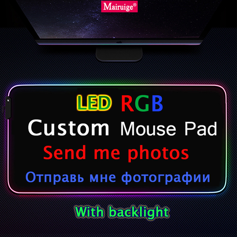 Пользовательский Коврик для мыши Xxl, игровой коврик со светодиодной подсветкой Rgb, коврик для мыши, игровой коврик с подсветкой, декоративно... ► Фото 1/6