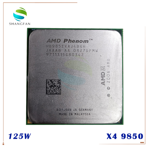 Четырехъядерный процессор AMD Phenom X4 9850, 2,5 ГГц, HD985ZXAJ4BGH HD9850XAJ4BGH Разъем AM2 +/940pin ► Фото 1/1