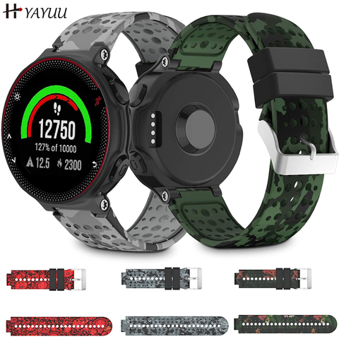 Силиконовый ремешок для часов Yayuu с принтом для Garmin Forerunner 220/230/235/620/630/735XT, сменный Браслет, ремешок с пряжкой ► Фото 1/6