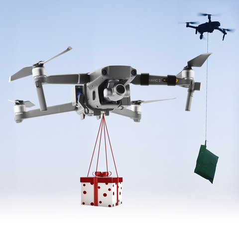 Воздушная капельная система для DJI Mavic 2 Pro Zoom Air 2 Drone, приманка для рыбалки, обручальное кольцо, подарок, спасательный бросок ► Фото 1/6