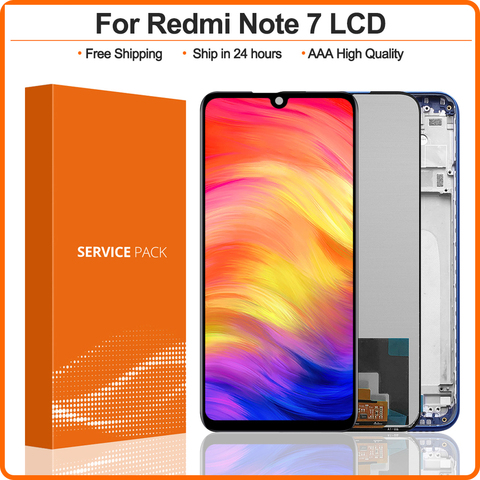 ЖК-дисплей 6,3 дюйма для Xiaomi Redmi Note 7 с сенсорным экраном и дигитайзером в сборе, ЖК-дисплей для Redmi Note7 Pro, 10 точек касания, запасные части ► Фото 1/6