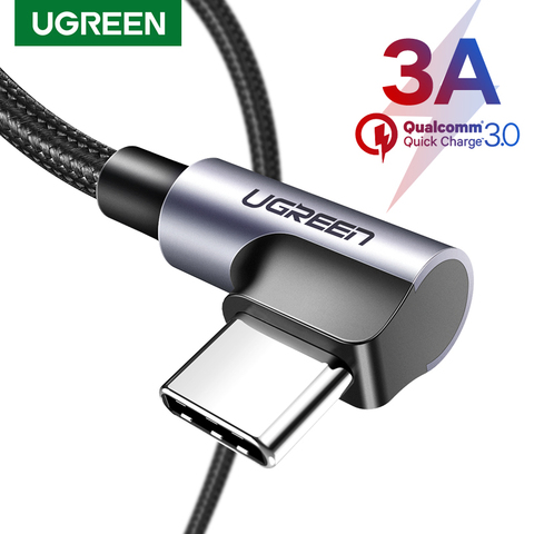 Ugreen 3A кабель с разъемом USB Type-C для Samsung S20 S10 Xiaomi Quick Charge 3,0 USB C кабель для быстрой зарядки и передачи данных для игры USB-C провод шнур ► Фото 1/6