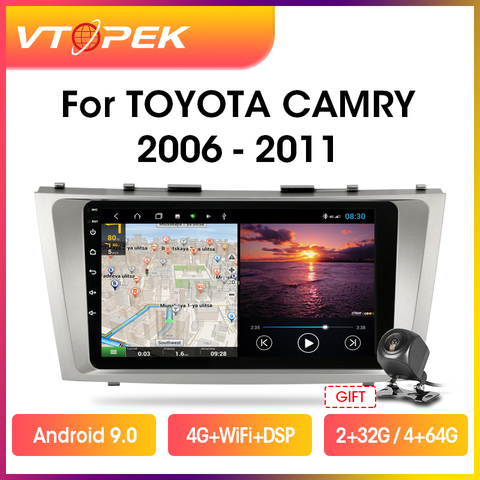 Автомагнитола Vtopek, мультимедийный видеоплеер с GPS-навигацией, 9 