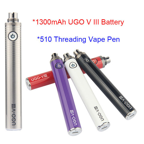 Батарея UGO V III EGO T 1300 мАч, микро-USB, Evod, зарядное устройство, электронная сигарета 510 thread UGO V3 для вейпа, бак атомайзера ► Фото 1/6