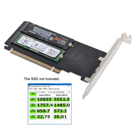 Xiwai 4X NVME M.2 AHCI к PCIE Express 3,0 Gen3 X16 Raid Card VROC Raid0 Hyper Adapter ► Фото 1/6