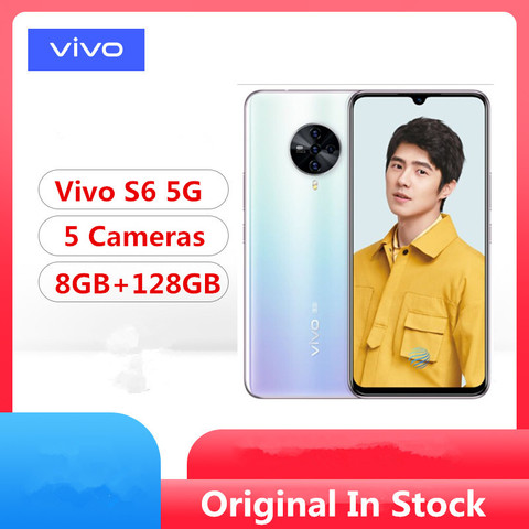 Vivo S6 смартфон с 6,3-дюймовым дисплеем, Amoled-экраном 6,44 дюйма, ОЗУ 8 Гб, ПЗУ 256 ГБ, 48 МП, Android 10,0, 8 + 256 ГБ ► Фото 1/6